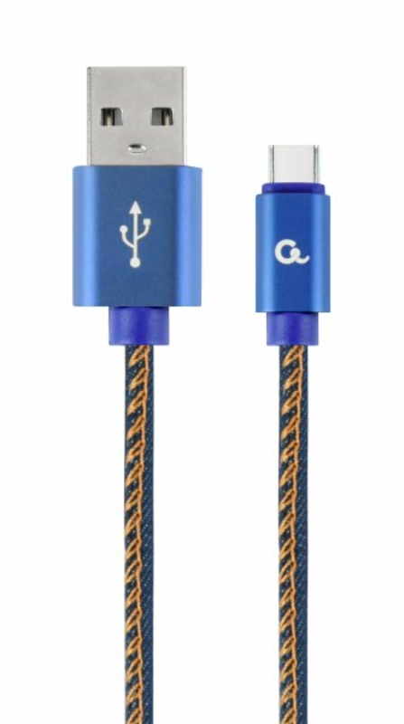 Кабель Cablexpert CC-USB2J-AMCM-1M-BL, преміум якість USB 2.0 A-тато/C-тато,1 м., фото №2