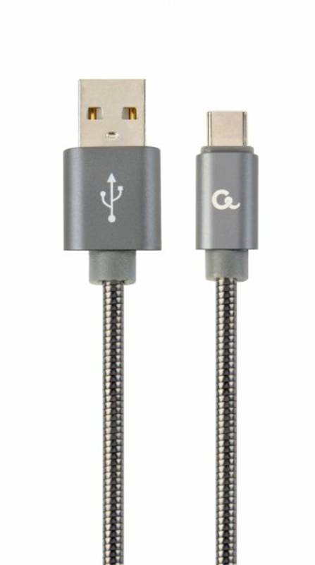 Кабель Cablexpert CC-USB2S-AMCM-1M-BG, преміум якість USB 2.0 A-папа/C-папа,1 м., numer zdjęcia 2