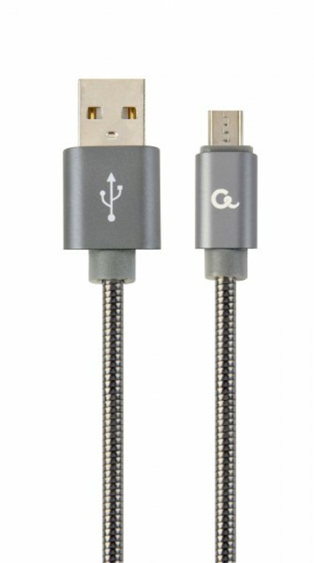 Кабель Cablexpert CC-USB2S-AMmBM-1M-BG , USB 2.0 A-тато/Micro B-тато, 1,0 м., фото №2