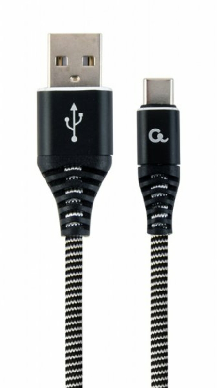 Кабель Cablexpert CC-USB2B-AMCM-1M-BW, USB 2.0 A-тато/Type-C тато, 1,0 м., numer zdjęcia 2