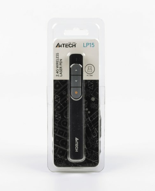 Бездротова лазерна указка A4Tech LP15, USB колір чорний., numer zdjęcia 7