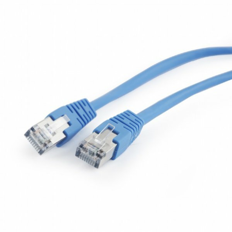 Патч корд Cablexpert PP22-0.5M/B, FTP, литий,  50u" штекер із фіксатором, 0.5 м, синій, фото №3