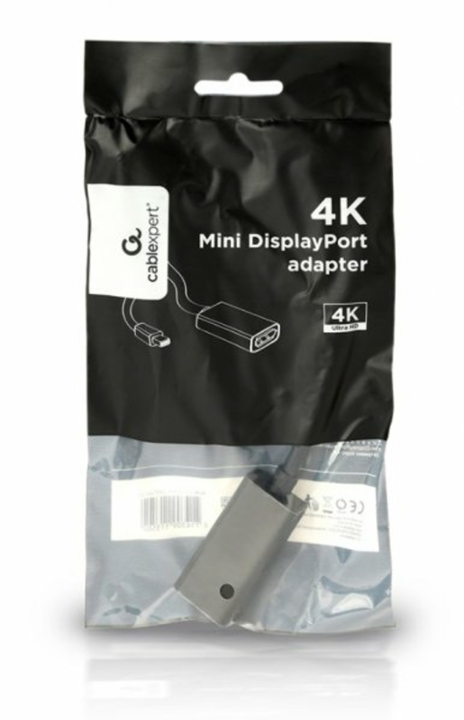 Кабель-адаптер Cablexpert A-mDPM-DPF4K-01 Mini DisplayPort - DisplayPort, чорний, фото №3