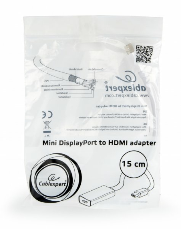 Адаптер-перехідник A-mDPM-HDMIF-02-W, Mini DisplayPort в HDMI, фото №3