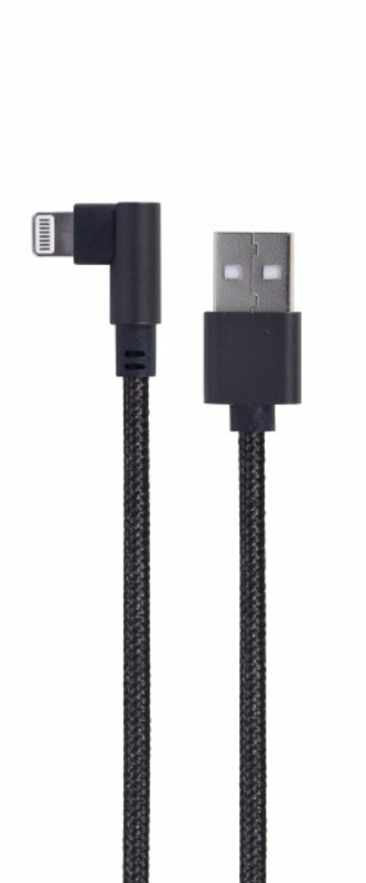 Кабель угловий Cablexpert CC-USB2-AMLML-0.2M, USB 2.0 USb-AM тато/Lightning, 0.2 м., фото №2