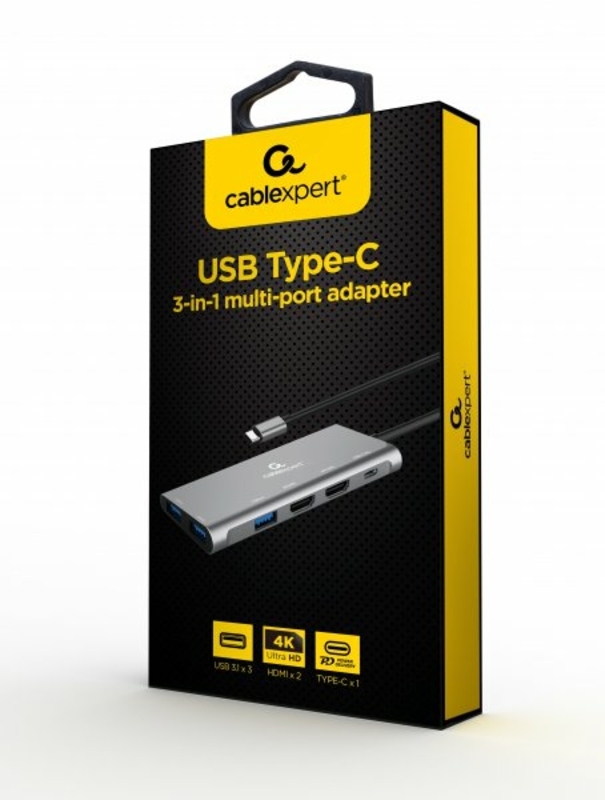 Адаптер Cablexpert A-CM-COMBO3-01, USB Type-C 3-в-1, фото №5