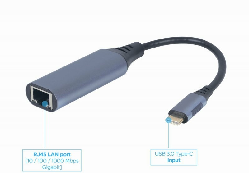Адаптер Cablexpert A-USB3C-LAN-01, з  USB Type-C на Gigabit Ethernet, photo number 4