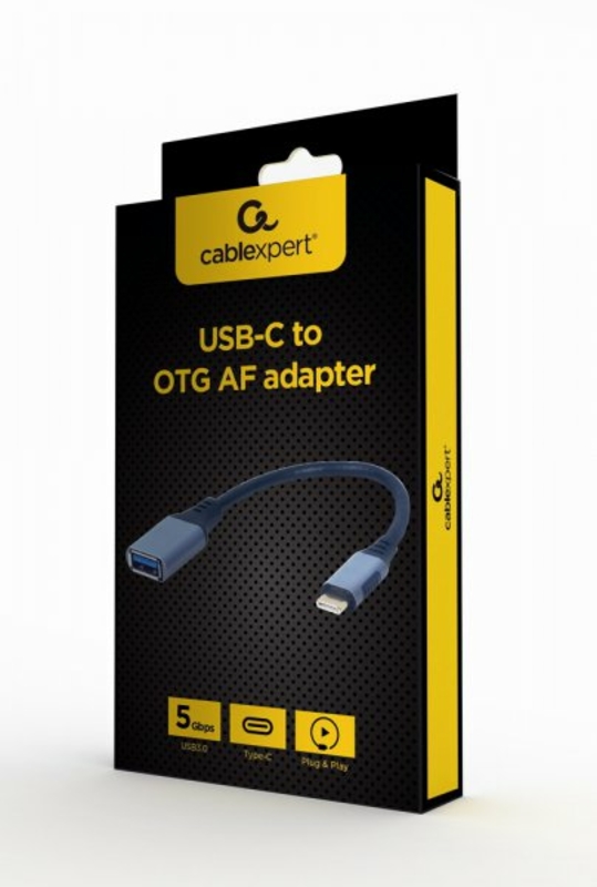 Кабель OTG Cablexpert A-USB3C-OTGAF-01 для пристроїв, AF - Type C, 0,15м, numer zdjęcia 5