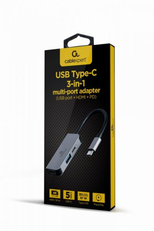 Адаптер Cablexpert A-CM-COMBO3-02, USB Type-C 3-в-1, numer zdjęcia 3