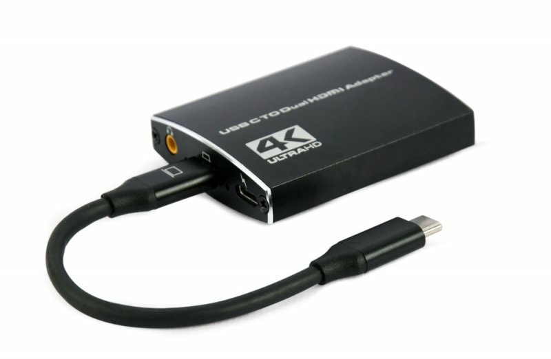 Адаптер-перехідник Cablexpert USB-C на 2xHDMI A-CM-HDMIF2-01, фото №2