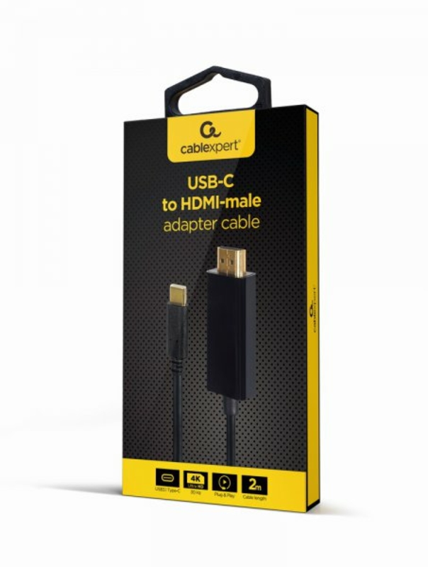 Кабель Cablexpert A-CM-HDMIM-01, USB-C на HDMI, 2м, фото №3
