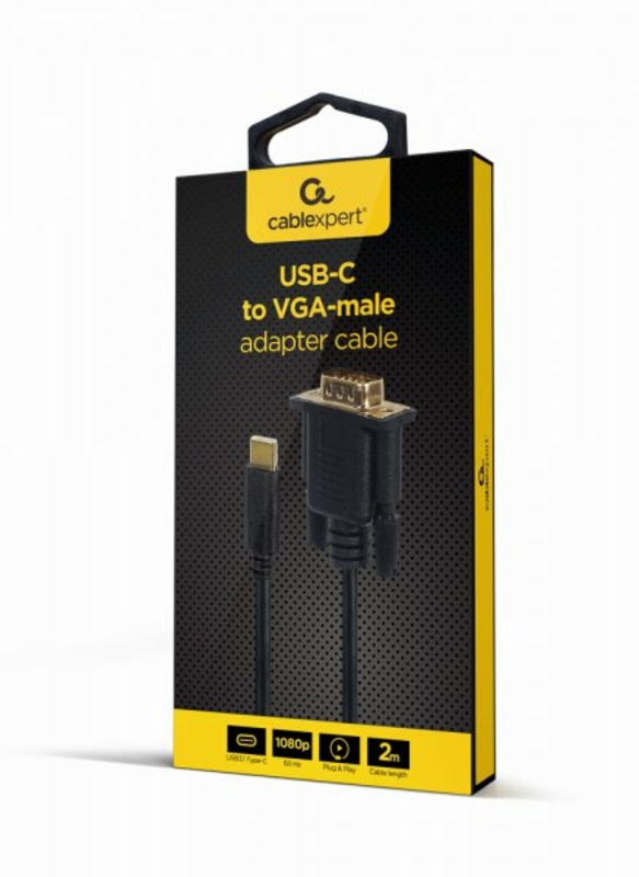 Кабель-перехідник USB Type-C на VGA , Cablexpert A-CM-VGAM-01, 2м, photo number 3