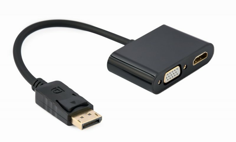 Адаптер-перехідник DisplayPort на HDMI/VGA Cablexpert A-DPM-HDMIFVGAF-01, фото №2