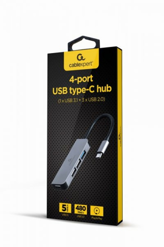 Хаб Cablexpert UHB-CM-U3P1U2P3-01 , з USB-C на USB, фото №3