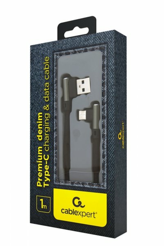 Кабель кутовий Cablexpert CC-USB2J-AMLCML-1M, преміум якість USB 2.0 A-тато/C-тато,1 м., photo number 4