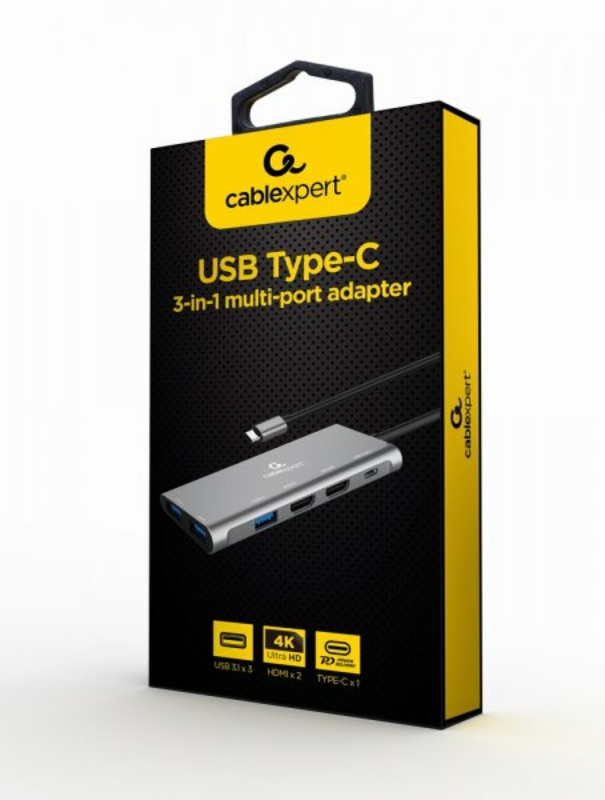 Адаптер Cablexpert A-CM-COMBO3-03, USB Type-C 3-в-1, фото №5