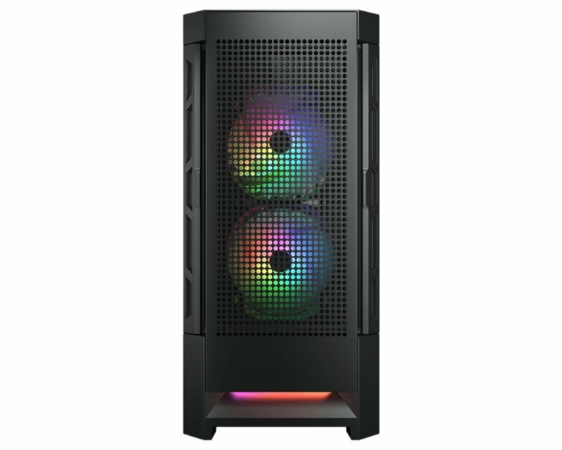 Корпус комп'ютерний Cougar AIRFACE RGB Black, Ігровий, скляне вікно, чорний, numer zdjęcia 6