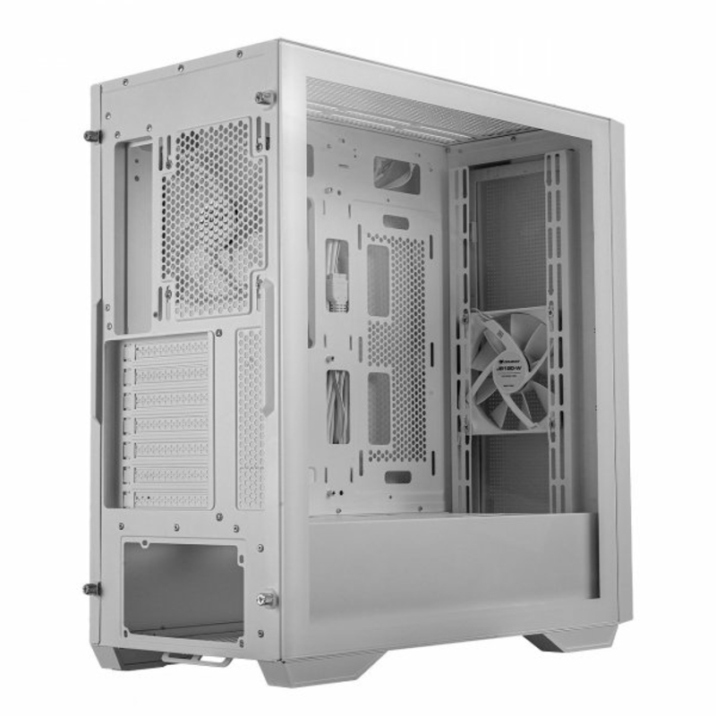 Корпус Cougar UNIFACE White, ігровий, 2*120mm вентилятори передвстановлені, ATX/mATX/mini-ITX, Type C x 1, USB3.0 x 2, Audio x1, скляне вікно, білий, фото №5