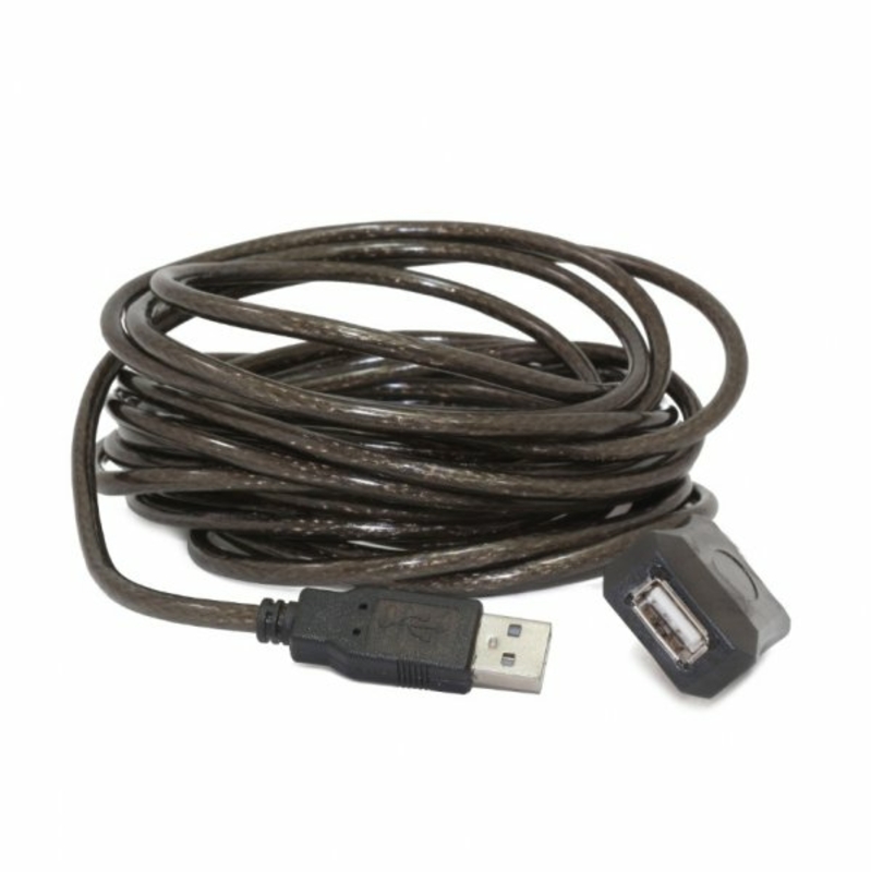 Активний подовжувач Cablexpert UAE-01-10M, USB 2.0, 10 м., чорний колір, photo number 3