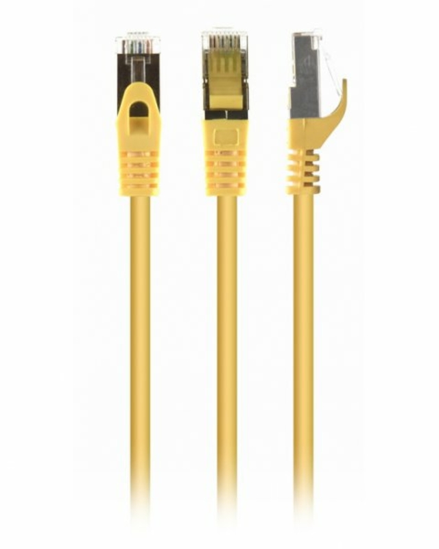 Патч корд Cablexpert PP6A-LSZHCU-Y-0.5M, S/FTP, литий, 50u" штекер із фіксатором, 0.5 м, жовтий, numer zdjęcia 2