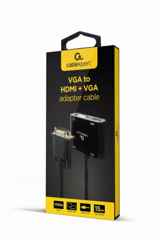 Адаптер-перехідник VGA на HDMI/VGA Cablexpert A-VGA-HDMI-02, фото №6