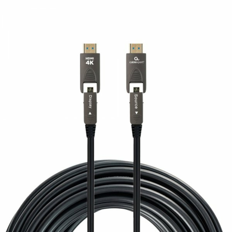 Кабель Cablexpert CCAP-HDMIDD-AOC-10M, HDMI-A/D на A/D V.2.0, вилка/вилка, з позолоченими контактами, 10 м, фото №3