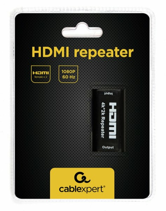 Адаптер (повторювач) Cablexpert DRP-HDMI-02, HDMI "мама" 19 пін /HDMI  "мама" 19 пін, numer zdjęcia 4