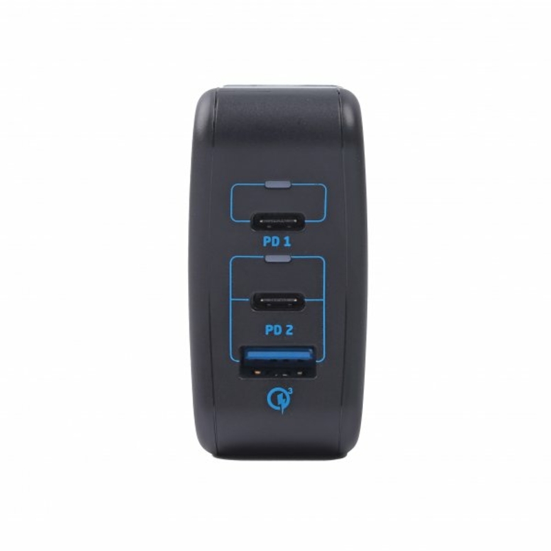 Мережеве ЗУ WC-PD65W-01, для ноутбука \ планшета \ телефону, 1 USB-A + 2 USB-C, photo number 4