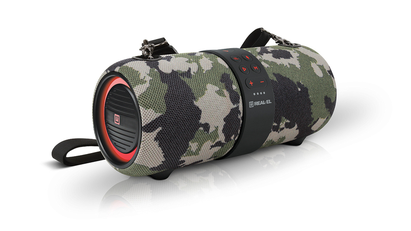 Колонка REAL-EL X-733 camo (24Вт, Bluetooth, USB, AUX, 3600мА*час), numer zdjęcia 7