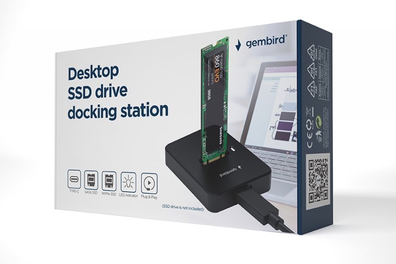 Док-станція для жорстких дисків USB Type-C Gembird DD-U3M2 M.2 SATA & NVME SSD, numer zdjęcia 8