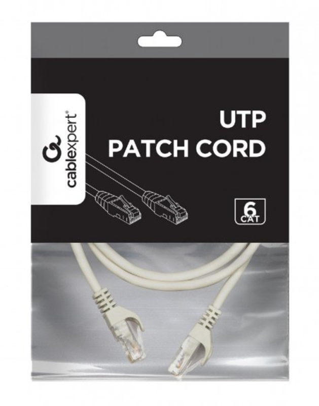 Патч корд Cablexpert PP6U-CU-0.25M, UTP, категорія. 6, литий,  50u" штекер із фіксатором, 0.25 м, сірий, numer zdjęcia 3