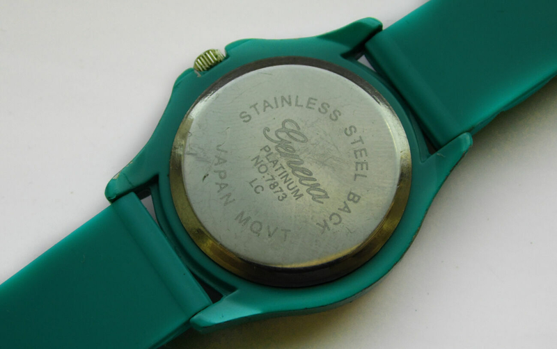 Geneva Platinum часы из США с мягким силиконовым ремешком Japan movt, фото №6