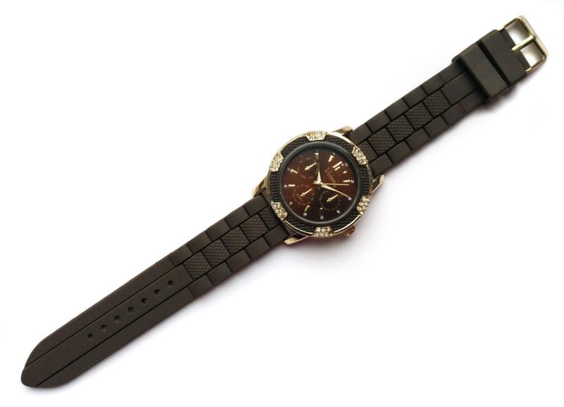 Vivani by Accutime zegarek z USA cyrkonie silikonowy futro. Singapore SII, numer zdjęcia 3