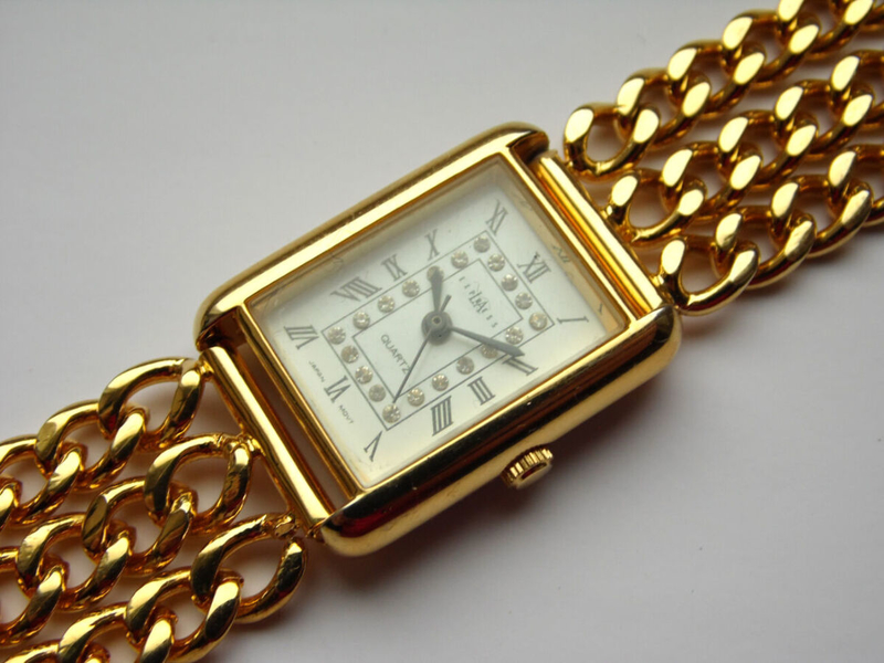 La Express часы из США на браслете из цепочек механизм Japan Shiojiri, фото №5