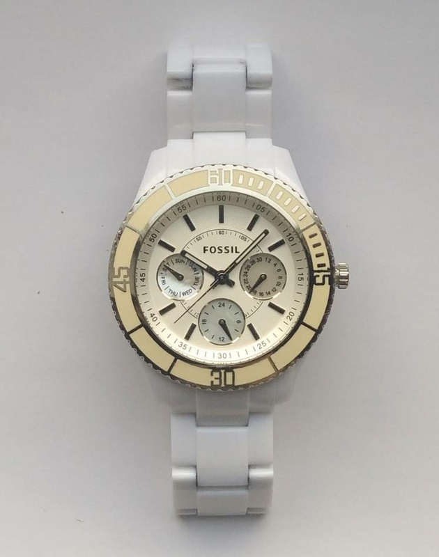 Fossil ES-2540 Multifunction часы из США 4 циферблата WR50M пластик, фото №4