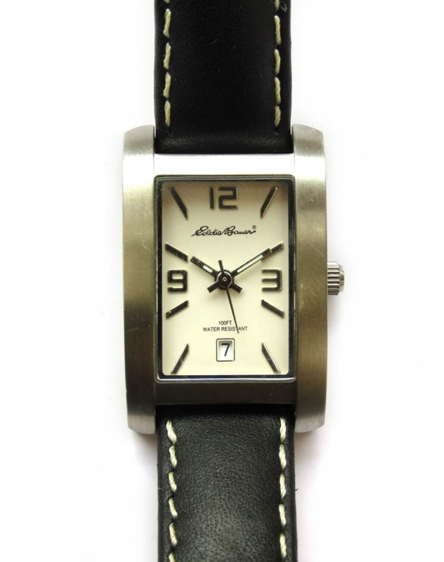 Eddie Bauer классические часы из США кожа механизм Japan SII дата, фото №2