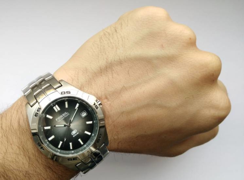 Fossil Special Edition мужские часы из США WR330ft дата сталь, numer zdjęcia 5