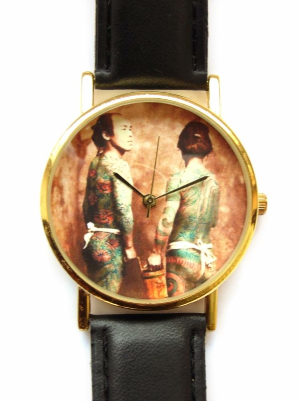 Якудза японское тату часы унисекс в идеальном состоянии мех. China, фото №2