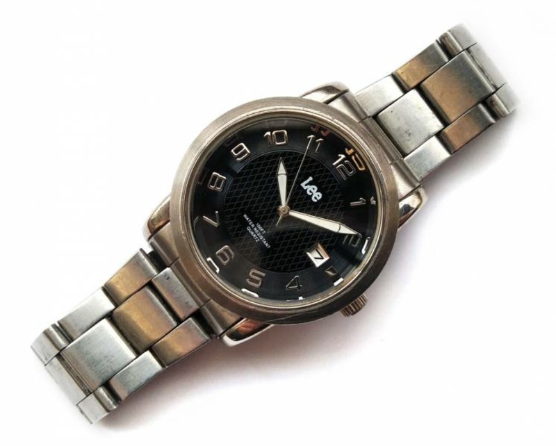 Lee мужские часы из США с датой Water Resist 100ft мех. Japan SII, фото №3