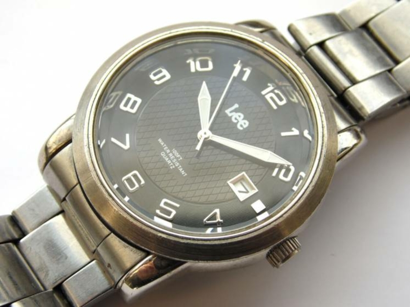 Lee мужские часы из США с датой Water Resist 100ft мех. Japan SII, фото №5