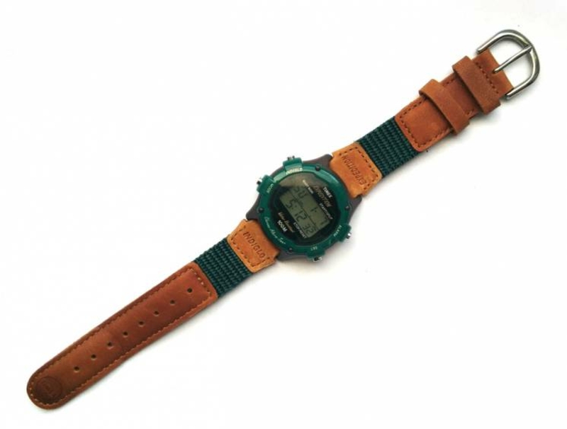 Timex Expedition часы из США кожаный ремешок WR100M Indiglo, фото №3
