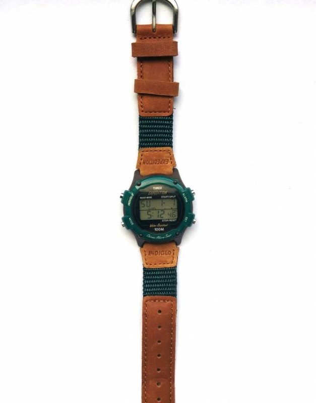 Timex Expedition часы из США кожаный ремешок WR100M Indiglo, фото №4