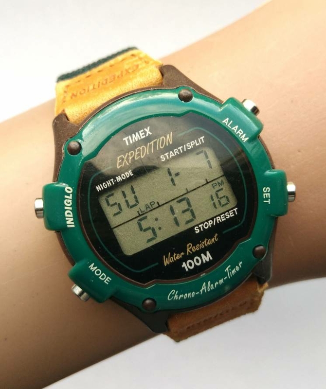 Timex Expedition часы из США кожаный ремешок WR100M Indiglo, numer zdjęcia 6