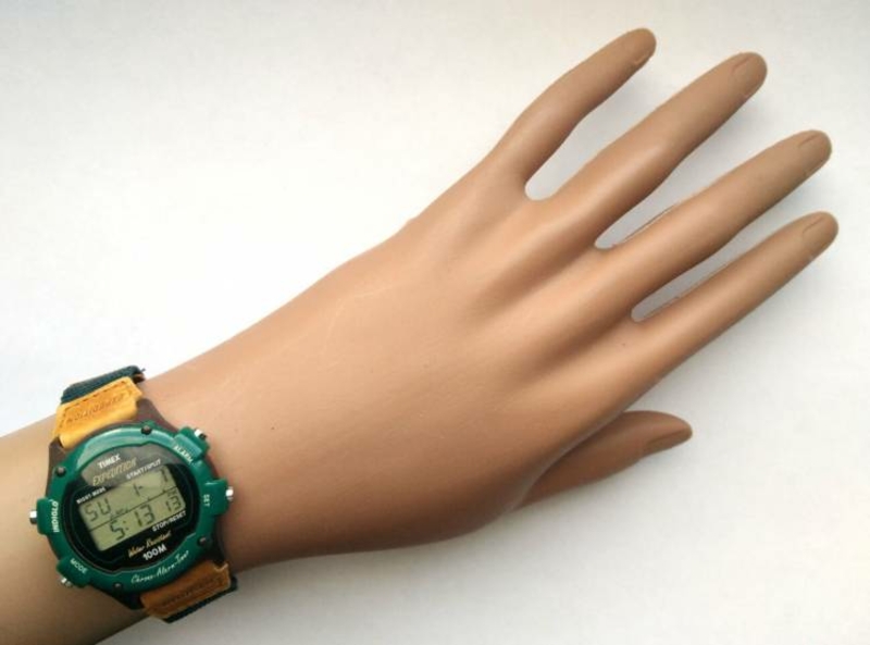 Timex Expedition часы из США кожаный ремешок WR100M Indiglo, фото №9