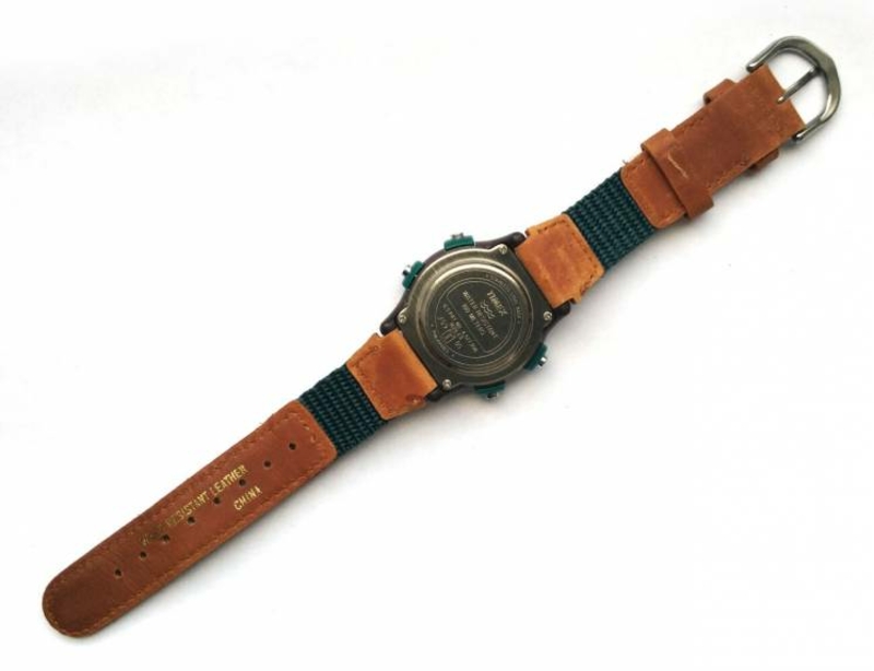 Timex Expedition часы из США кожаный ремешок WR100M Indiglo, фото №10