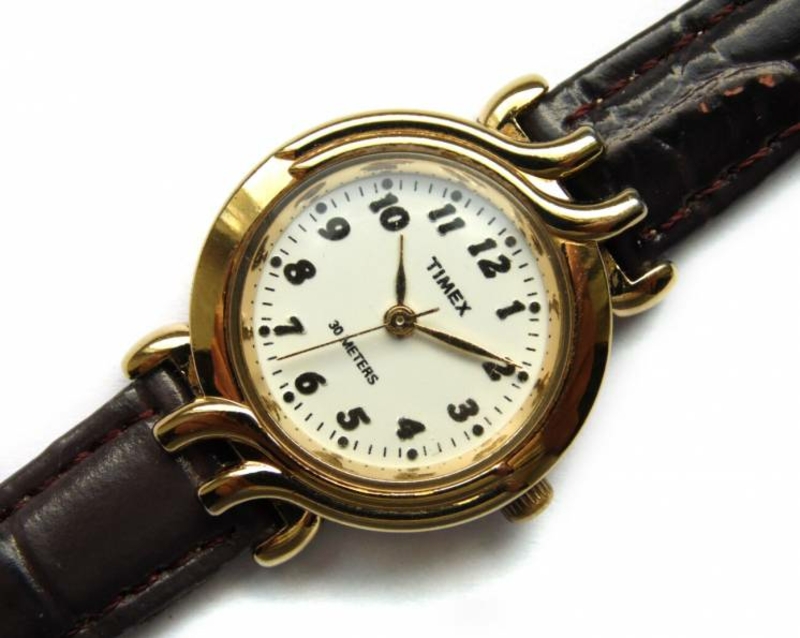 Timex классические часы из США кожа водонепроницаемость, photo number 5