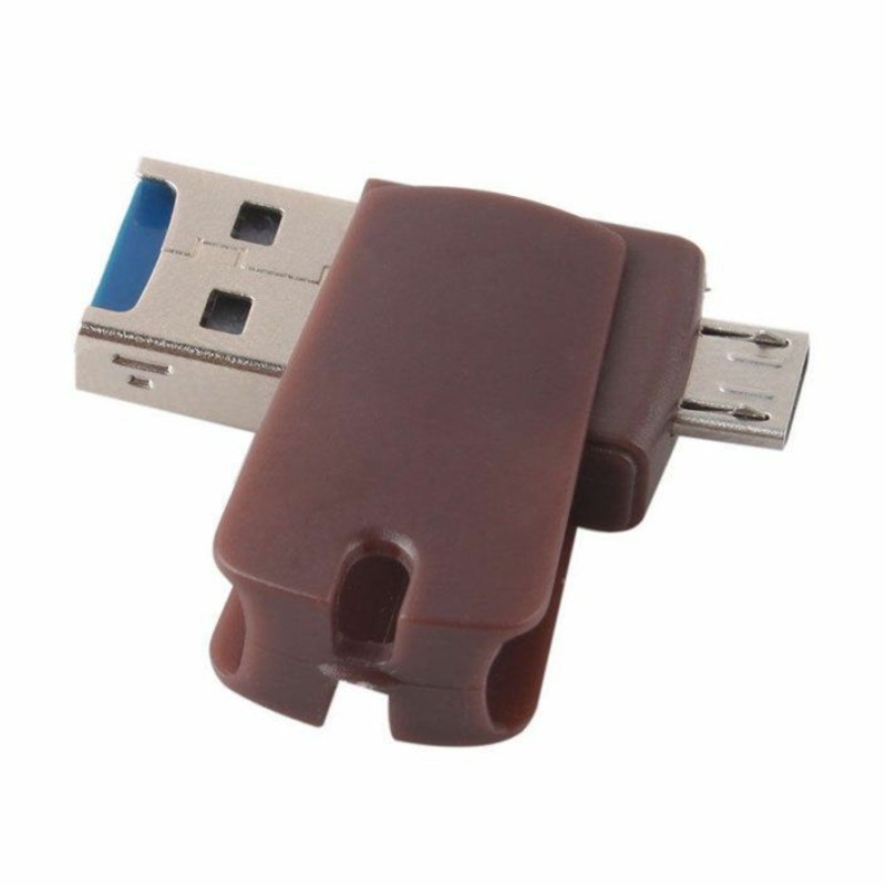 2 в 1 - OTG micro USB / USB - microSD TF кардридер, фото №7