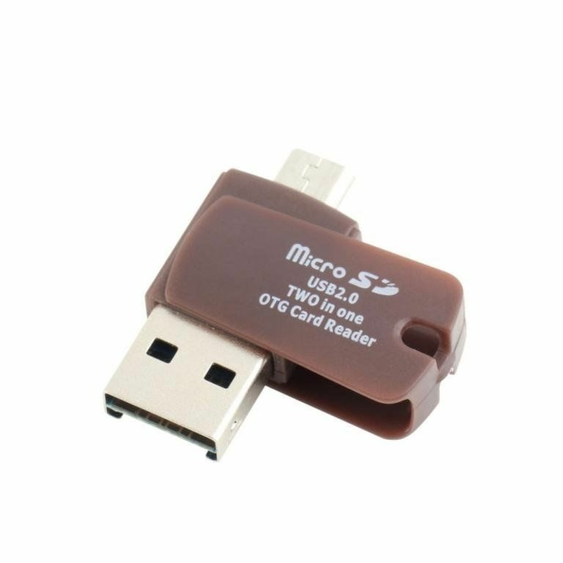 2 в 1 - OTG micro USB / USB - microSD TF кардридер, фото №8