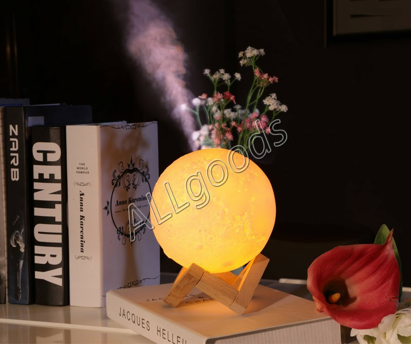 Увлажнитель воздуха - ночник 3D Луна на подставке (humidifierMoon), фото №2