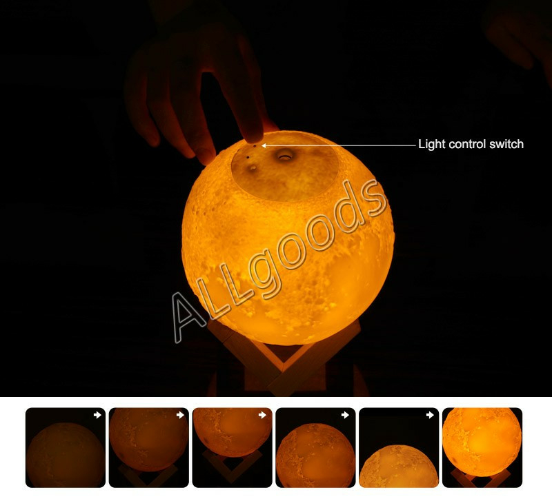 Увлажнитель воздуха - ночник 3D Луна на подставке (humidifierMoon), фото №8